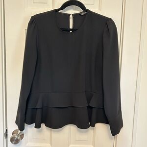 Zara Black Layered Blouse